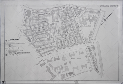 853533 Plattegrond van een deel van de stad Utrecht (het gebied tussen de Vossegatselaan/ Adriaan van Ostadelaan/ ...